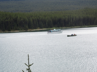 Tour Boat on Maligne Lake